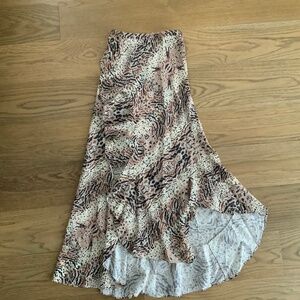 All Saints Animal Print Maxi Skirt Size 00